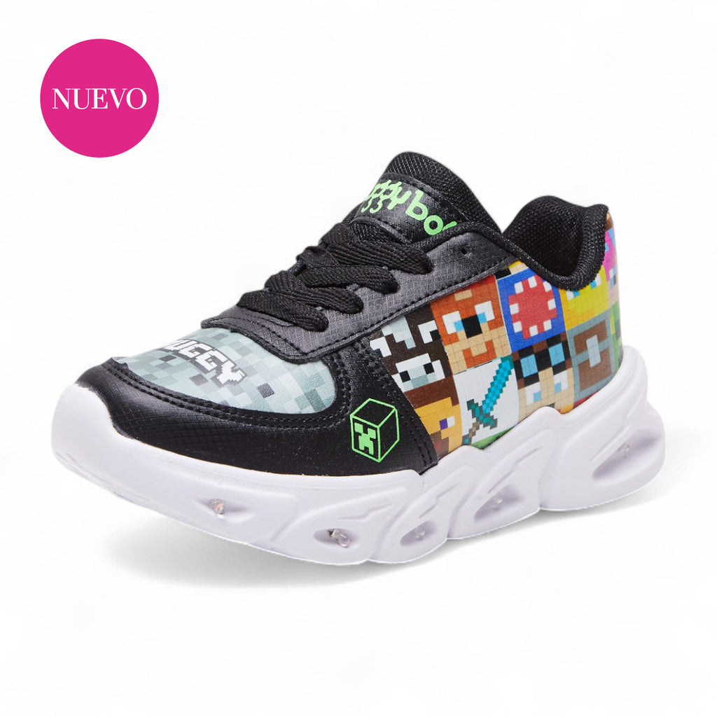 Tenis deportivo - 91688 Negro / Cubos