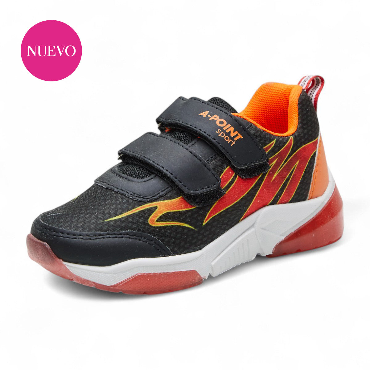 Tenis deportivo - 388 Negro / Naranja
