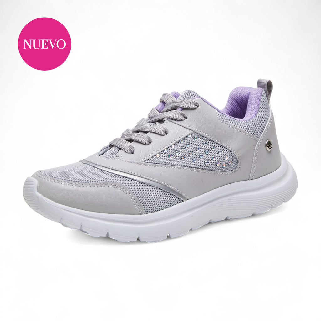 Tenis deportivo - 29 Gris / Lila
