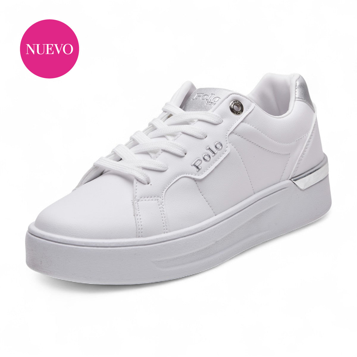 Tenis casual Polo - 4277 Blanco / Plata
