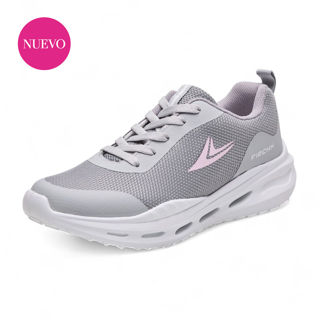 Tenis deportivo - R-96 Gris / Rosa