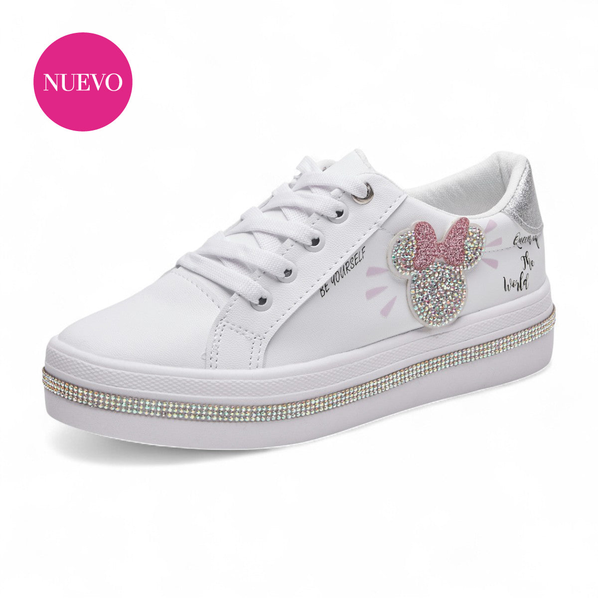 Tenis casual - 122-mimi Blanco / Plata