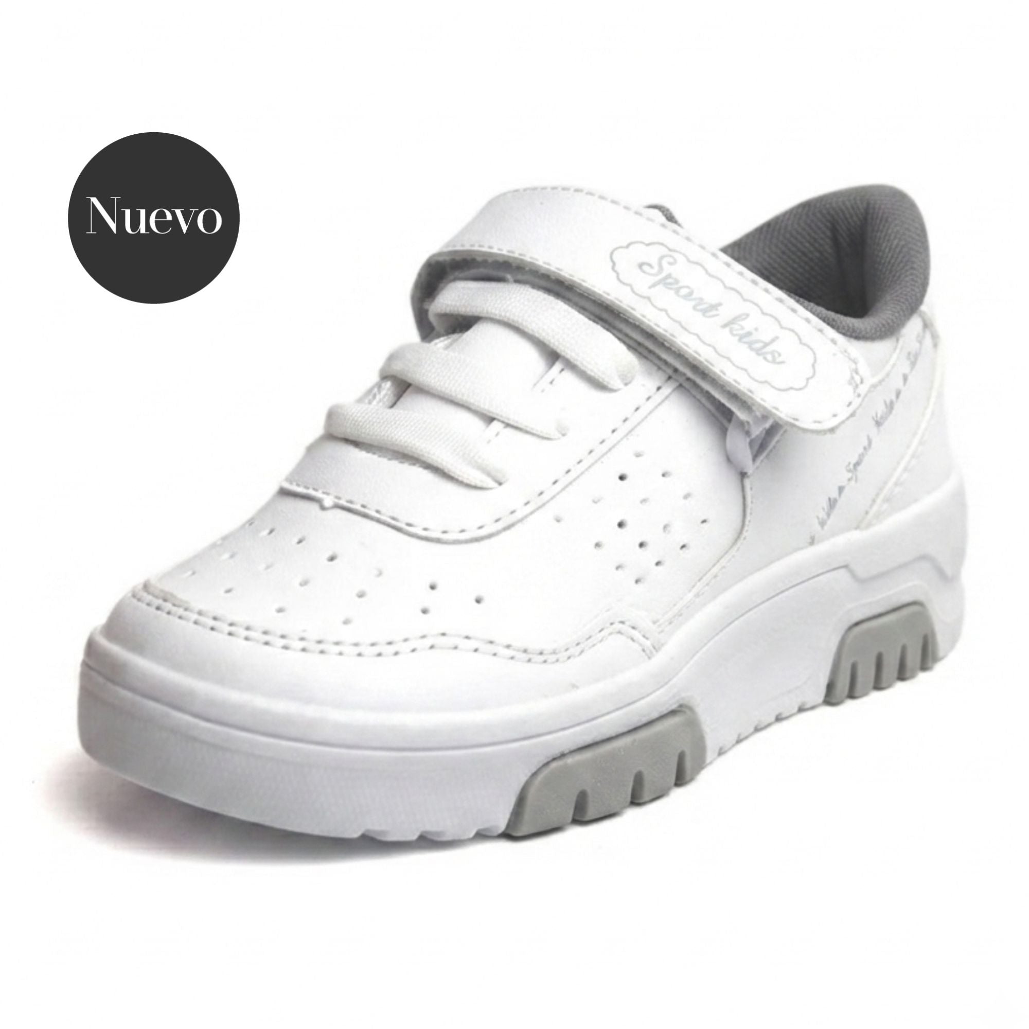 Tenis casual - 8 Blanco / Gris