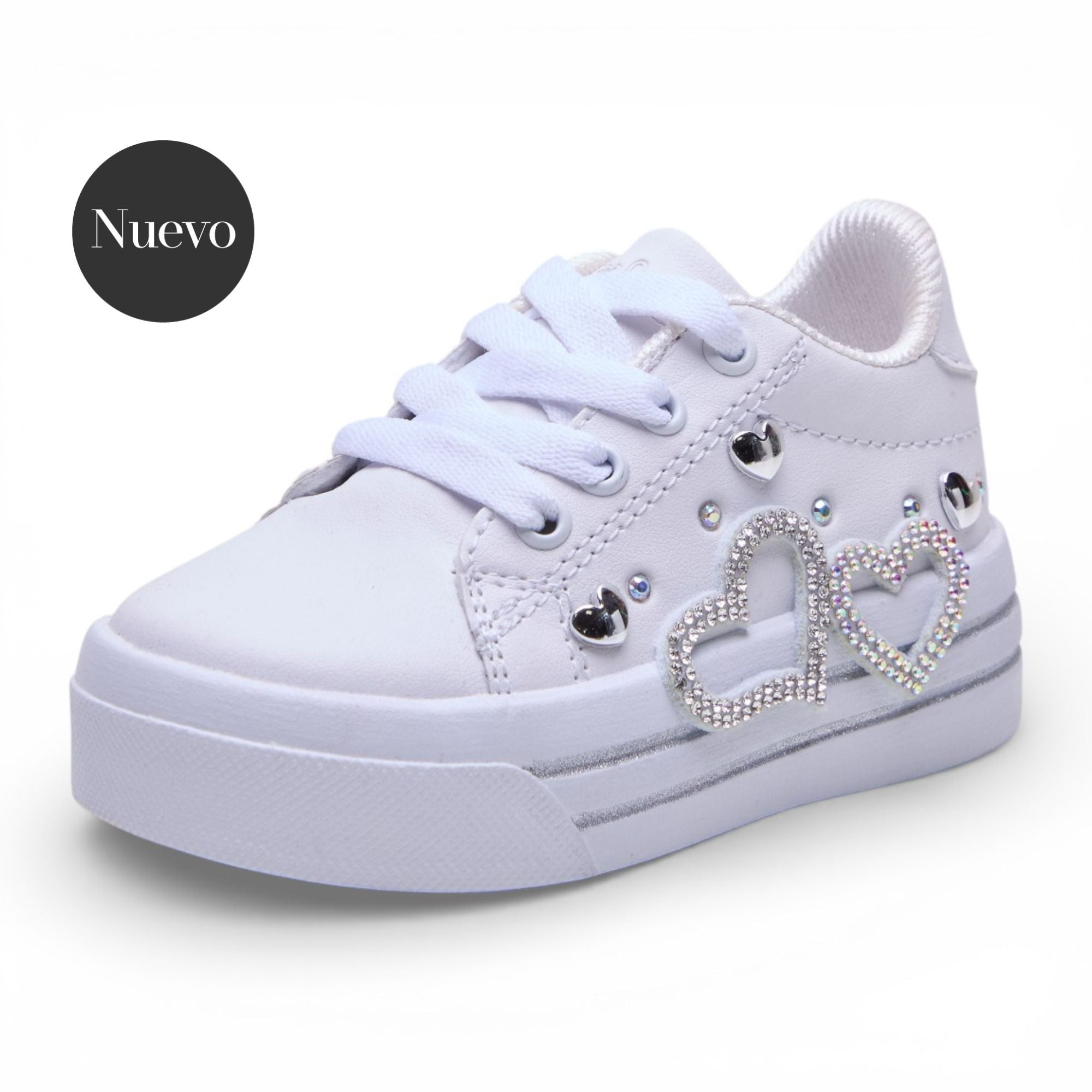 Tenis casual - 740 Blanco / Plata