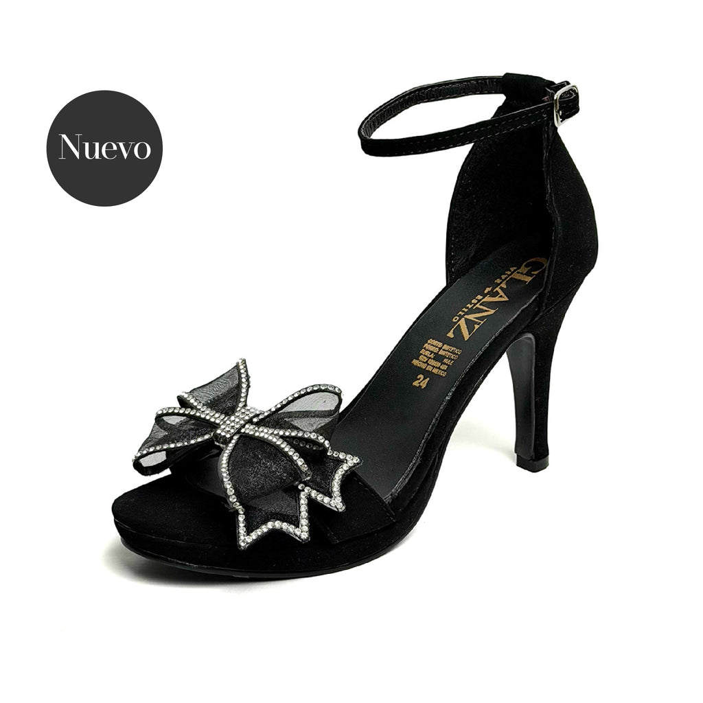 Zapatilla tacón medio - 779 Negro