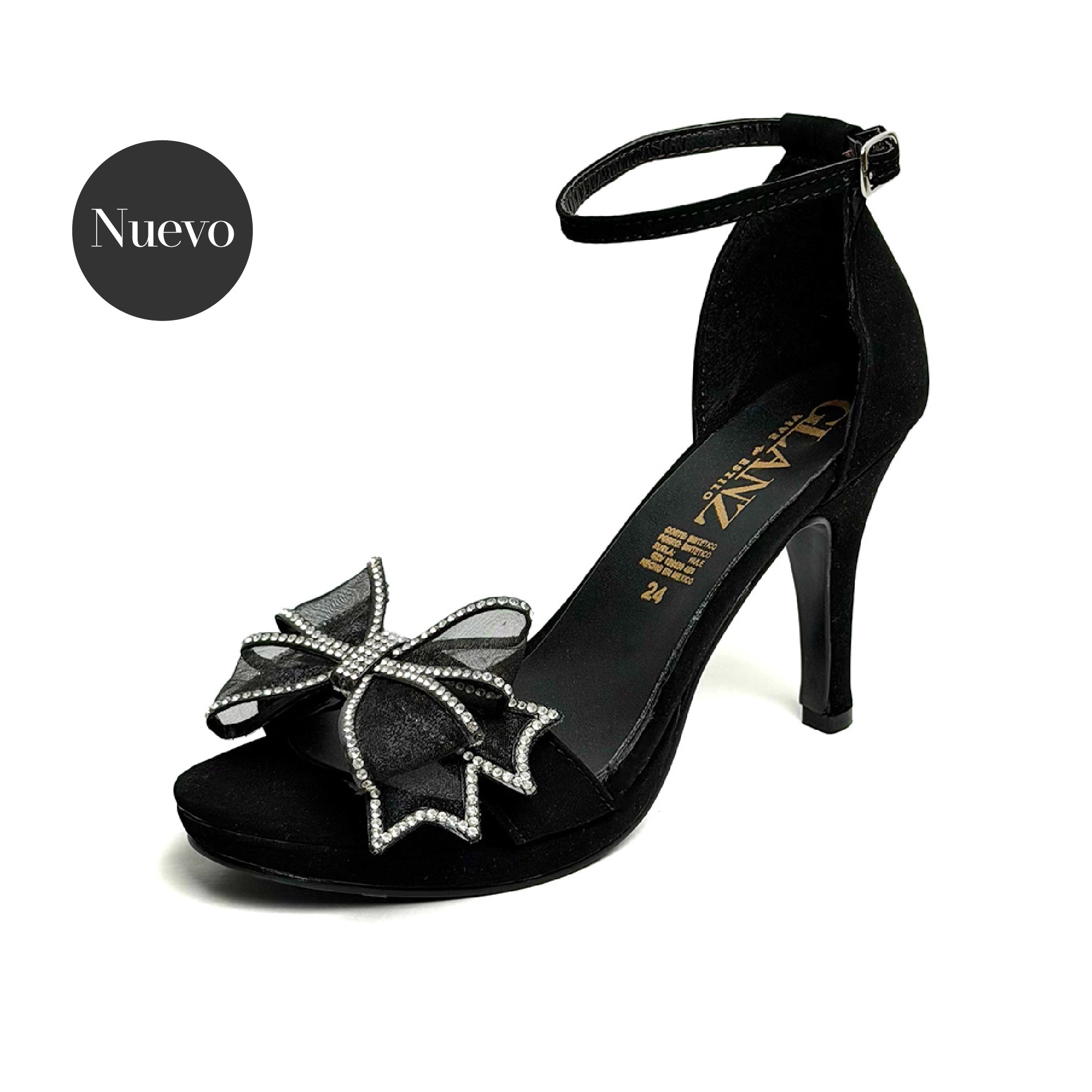 Zapatilla tacón medio - 779 Negro