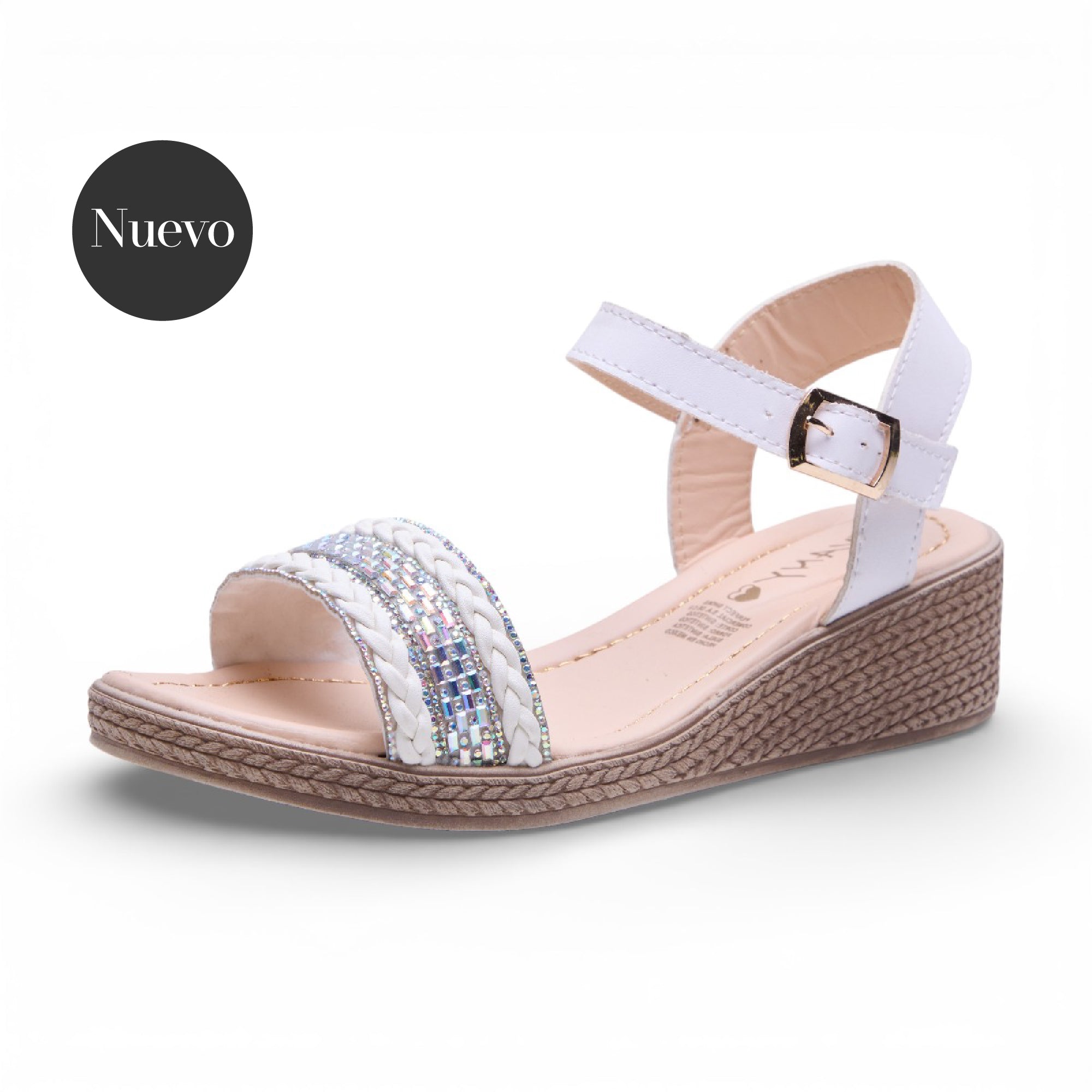 Huarache plataforma pequeña - 402 Blanco