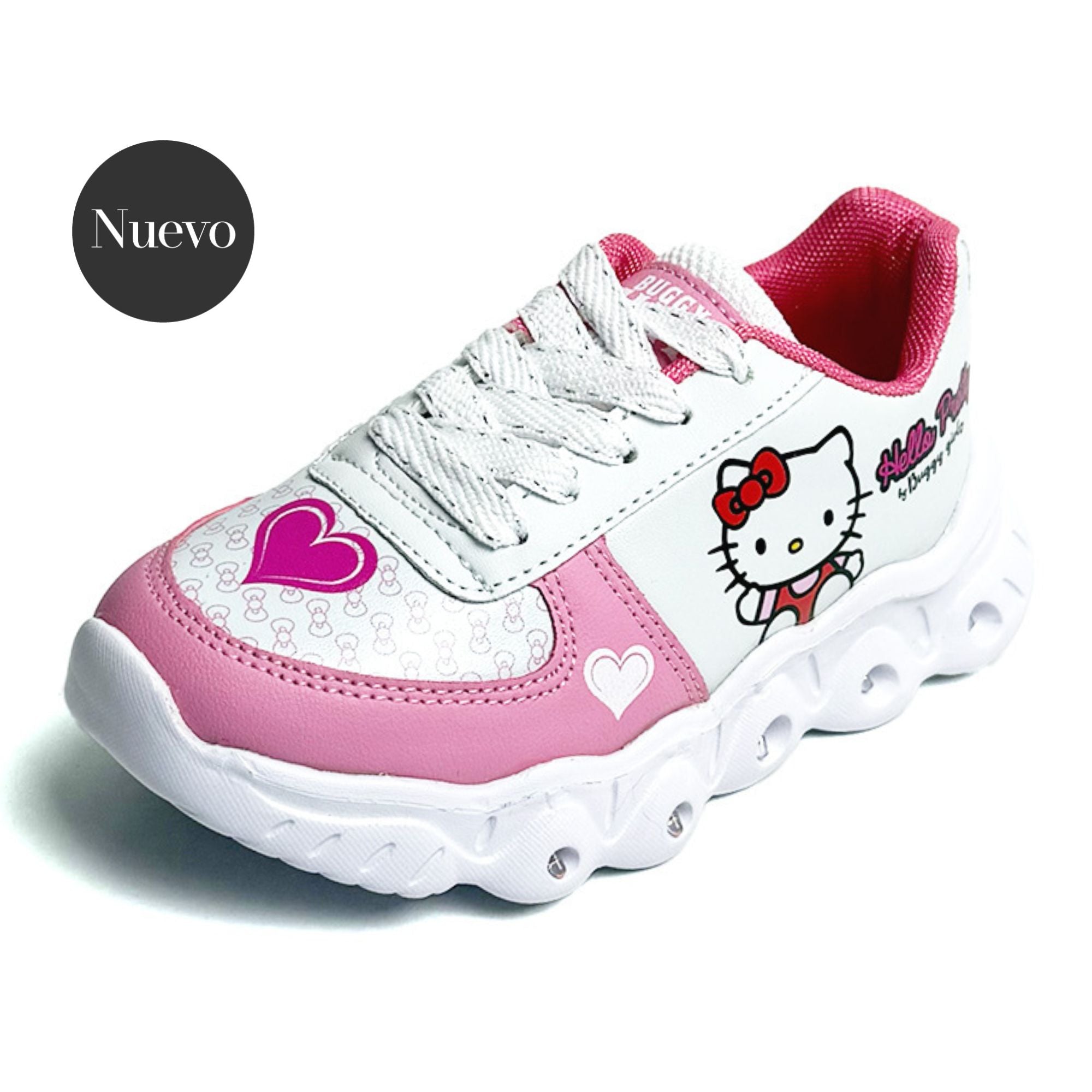 Tenis deportivo - 520-HELLO PRETTY Rosa / Blanco