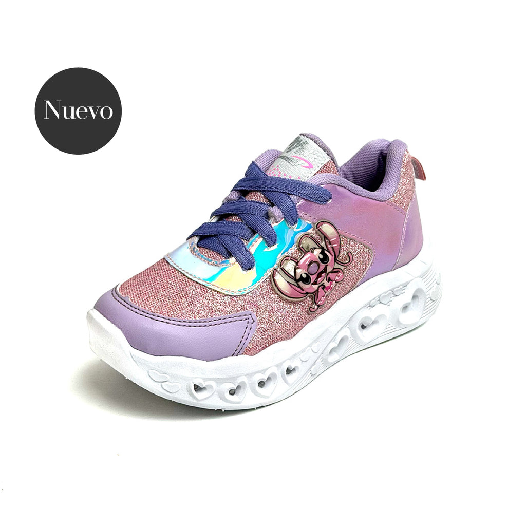 Tenis deportivo - 391-ANGEL LEDS Rosa / Lila