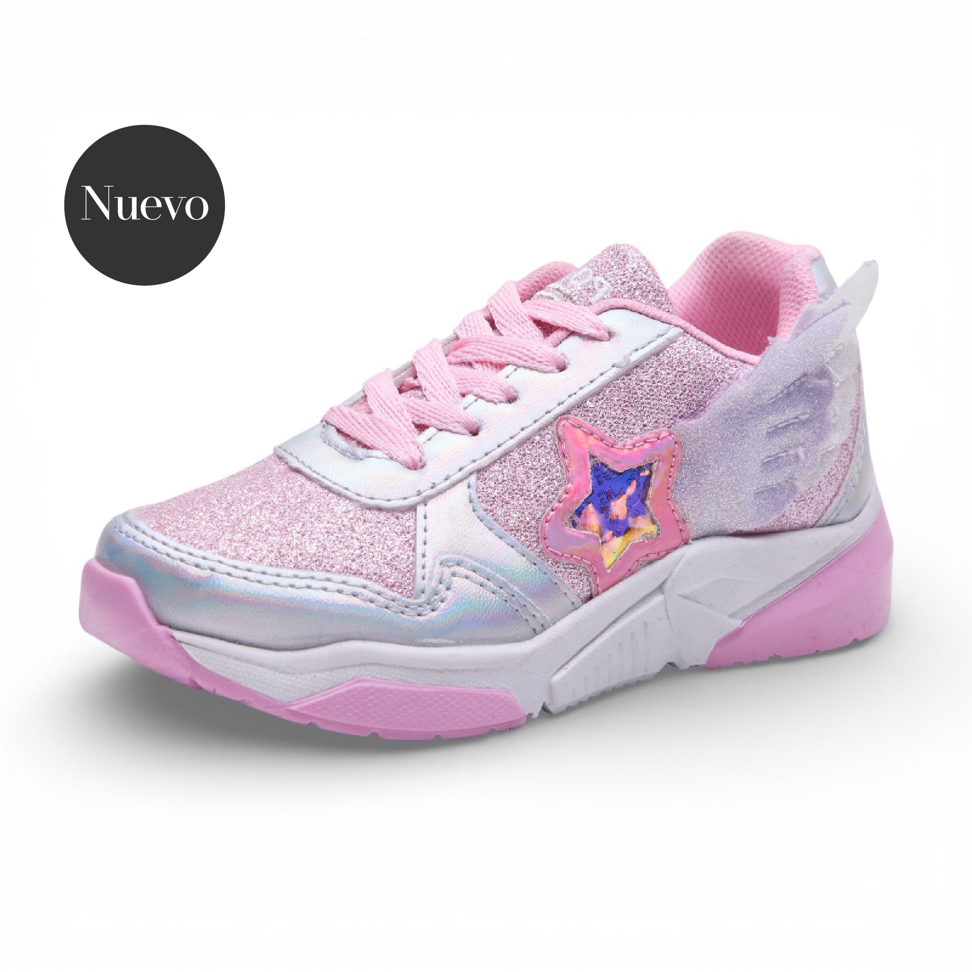 Tenis deportivo - 3345-F Rosa / Plata