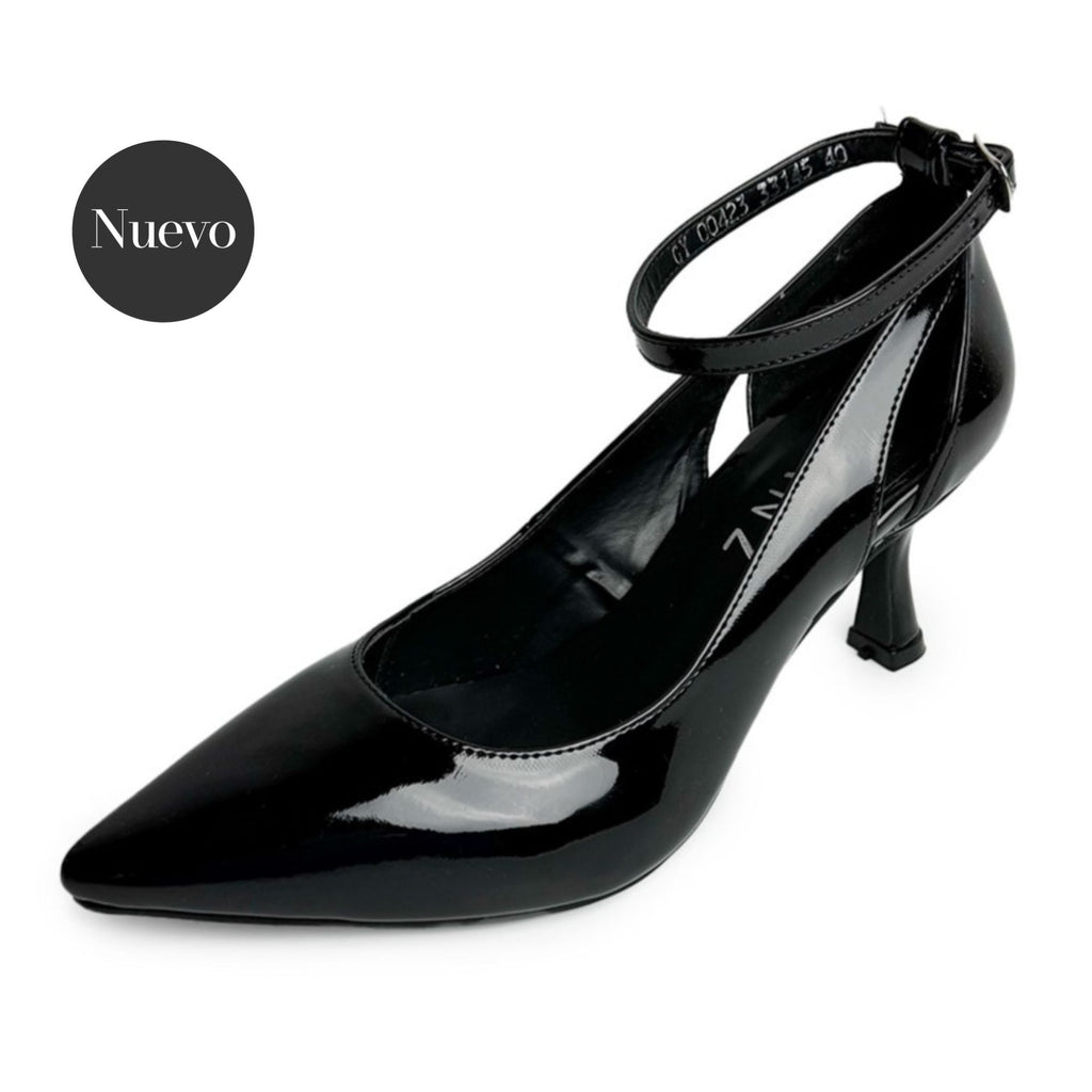 Zapatilla tacón bajo - 33145 Negro