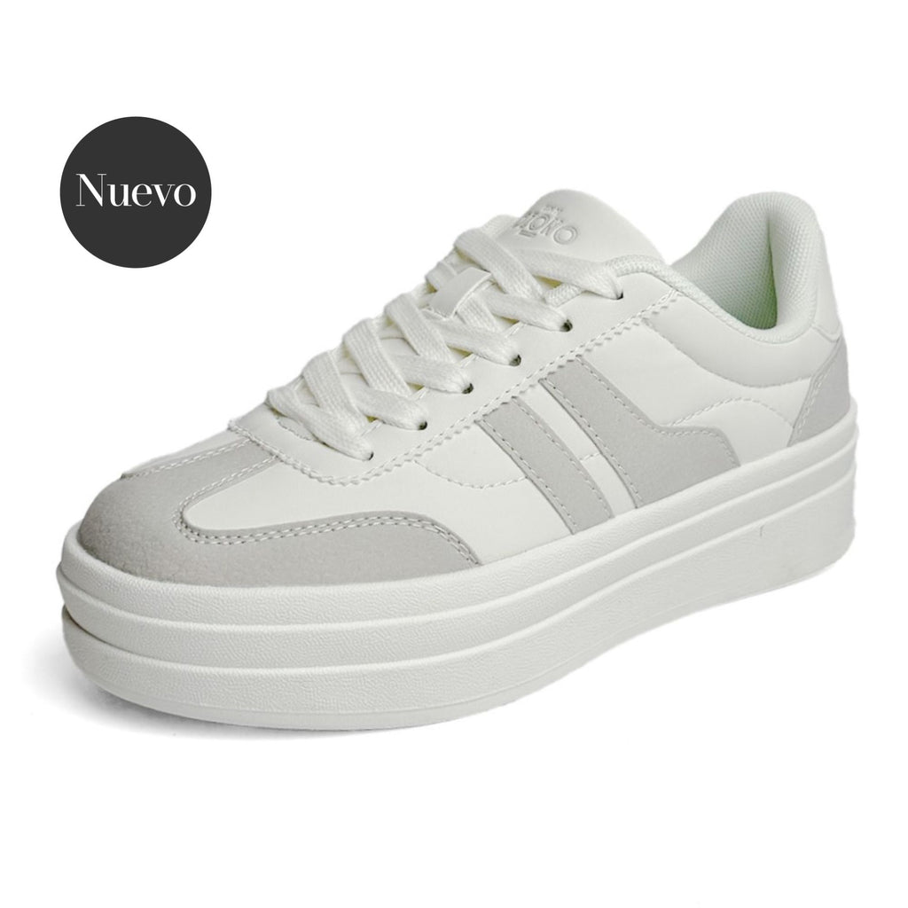 Tenis casual Capa de Ozono - 670902 Blanco / Plata