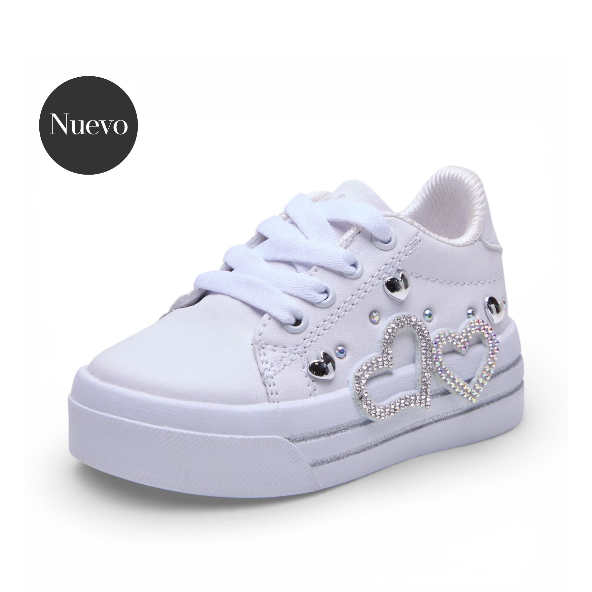 Tenis casual - 740 Blanco / Plata