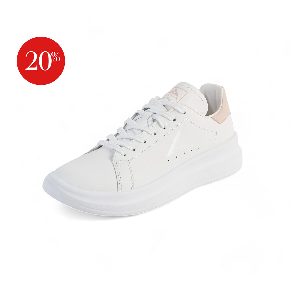 Tenis casual Pirma - 5504 Blanco / Rosa