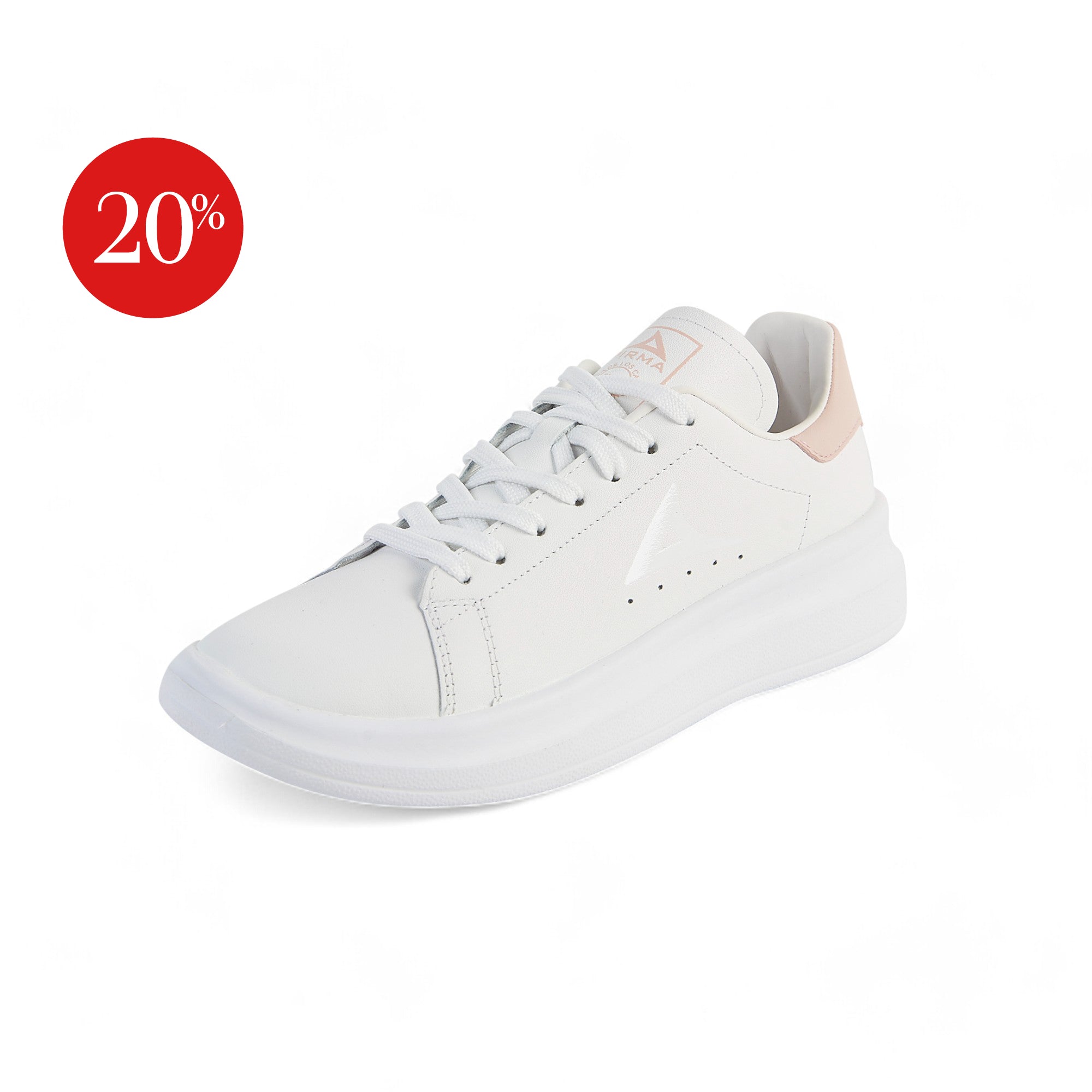 Tenis casual Pirma - 5504 Blanco / Rosa