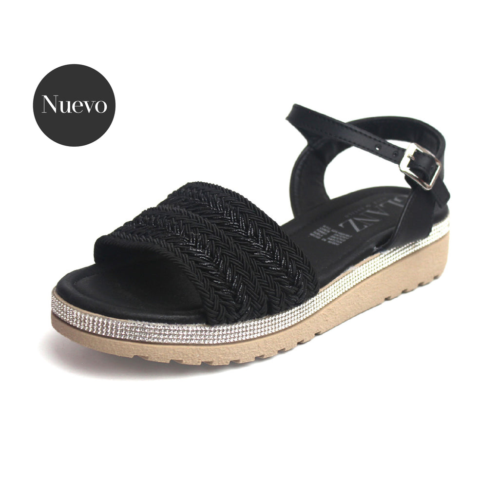 Huarache plataforma pequeña - 1415 Negro