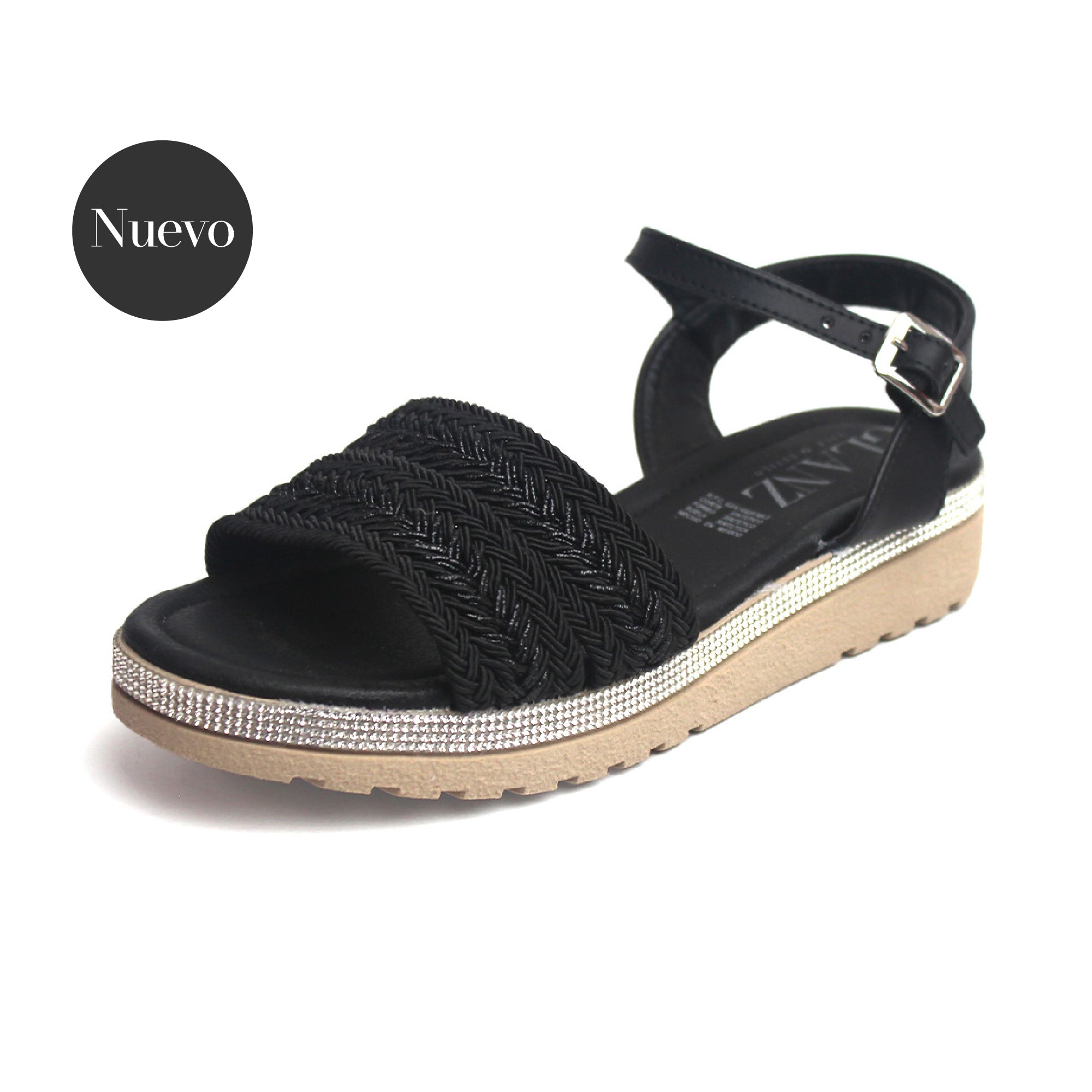 Huarache plataforma pequeña - 1415 Negro